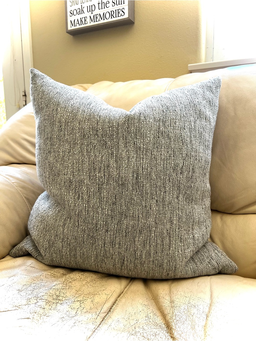 D.V. Kap Home Gray Textured Accent Pillow